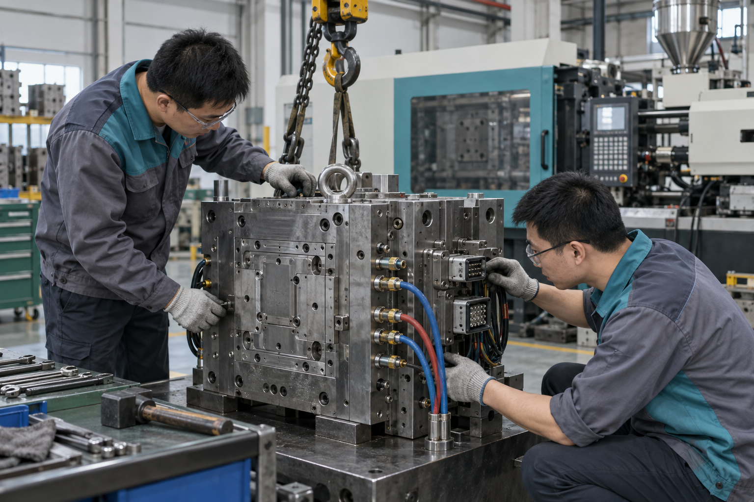 既有模具轉入前檢查模況與射出機台介面